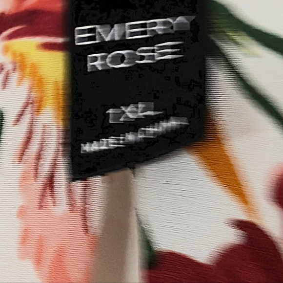 Emery Rose 1XL Floral Halter Top Surplice Wrap Front Boho Tropical Summer Blouse - Picture 5 of 13